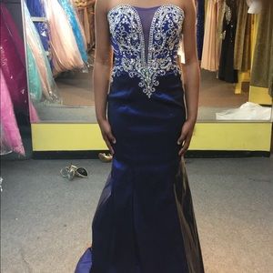 Royal blue prom dress